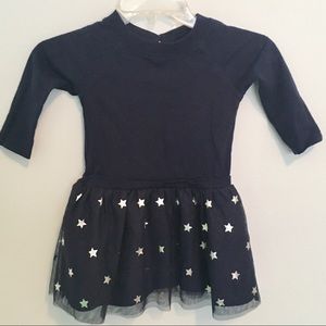 Carter's Dresses - Sweatshirt Tutu Party Dress with Stars and Bow Carter's Dresses - Sweatshirt Tutu Party Dress with Stars and Bow